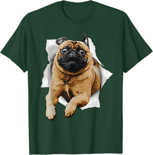 Cute Pug Design Women Kids Pet Dog Breed Pug Lovers T-Shirt - T-Shirt | Forest
