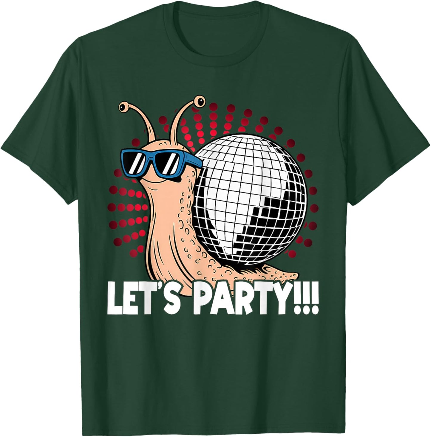 Snail Disco Lover - Party - Disco Ball T-Shirt - T-Shirt | Forest