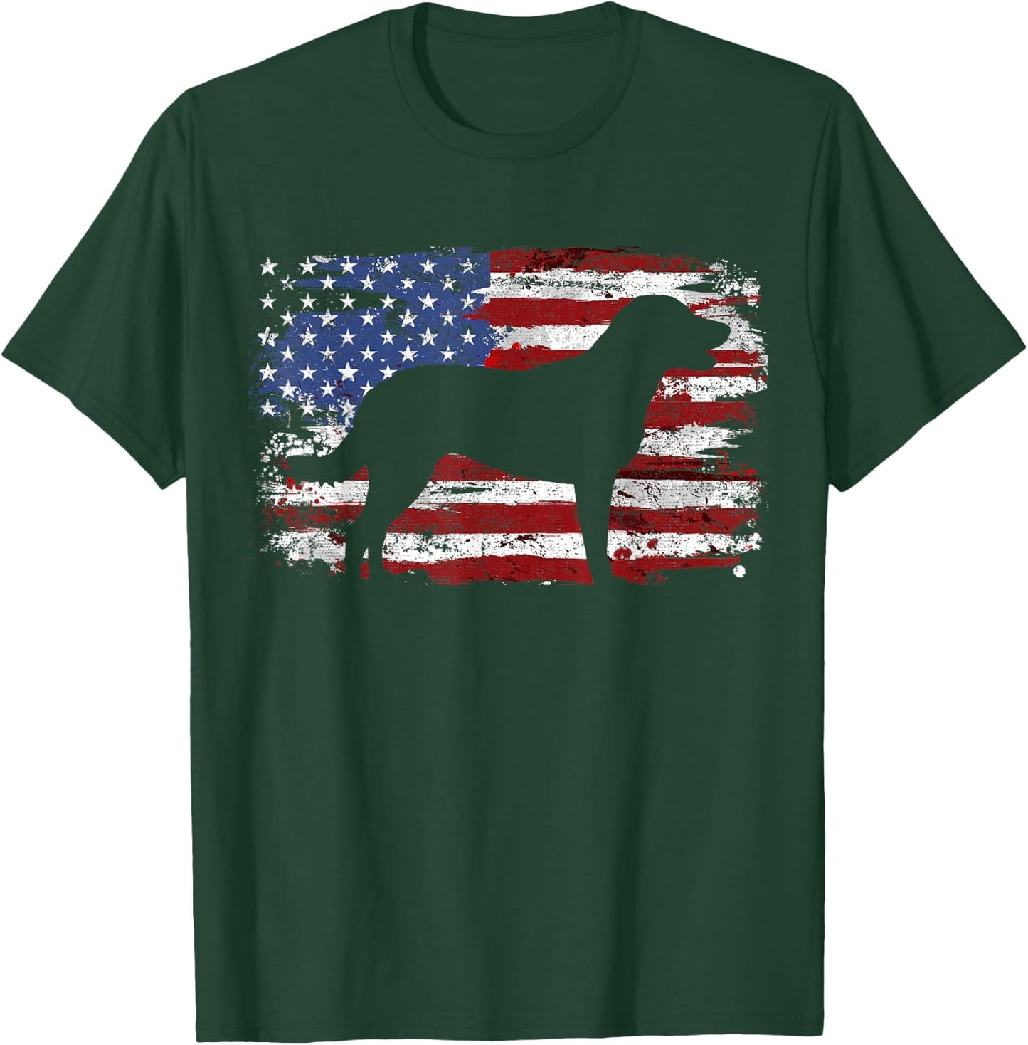 Chesapeake Bay Retriever Vintage USA Flag T-Shirt - T-Shirt | Forest