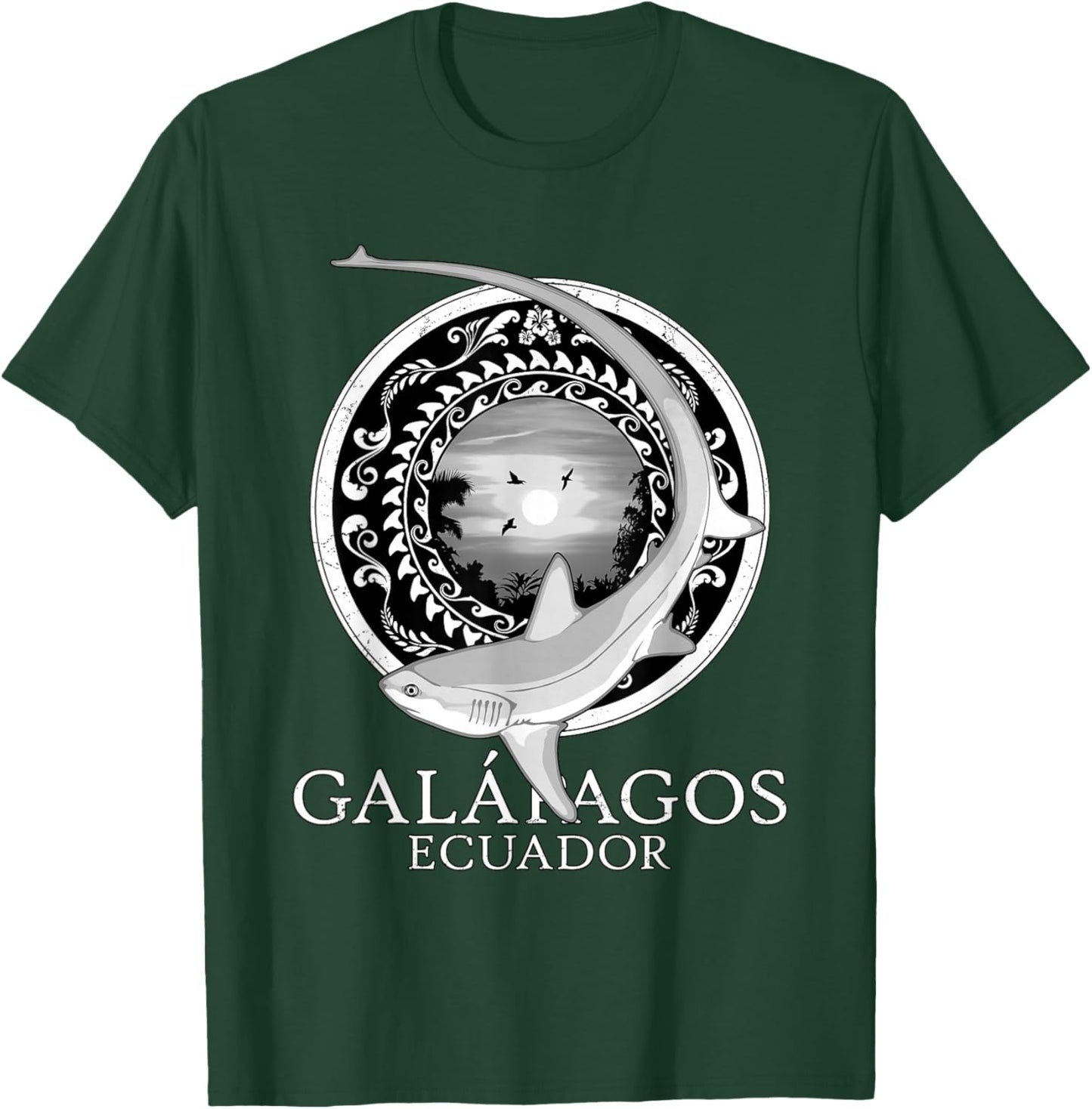 Galapagos Islands Ecuador Thresher Shark T-Shirt - T-Shirt | Forest
