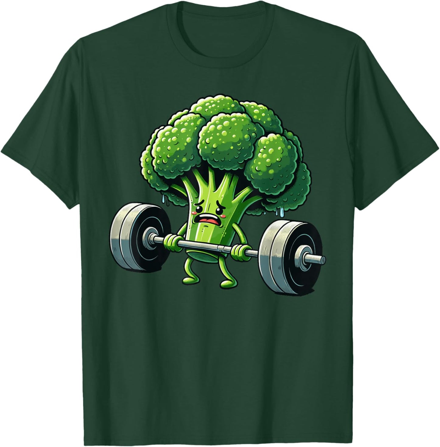Deadlift Broccoli Gym Fitness Motivation Bodybuilding T-Shirt - T-Shirt | Forest