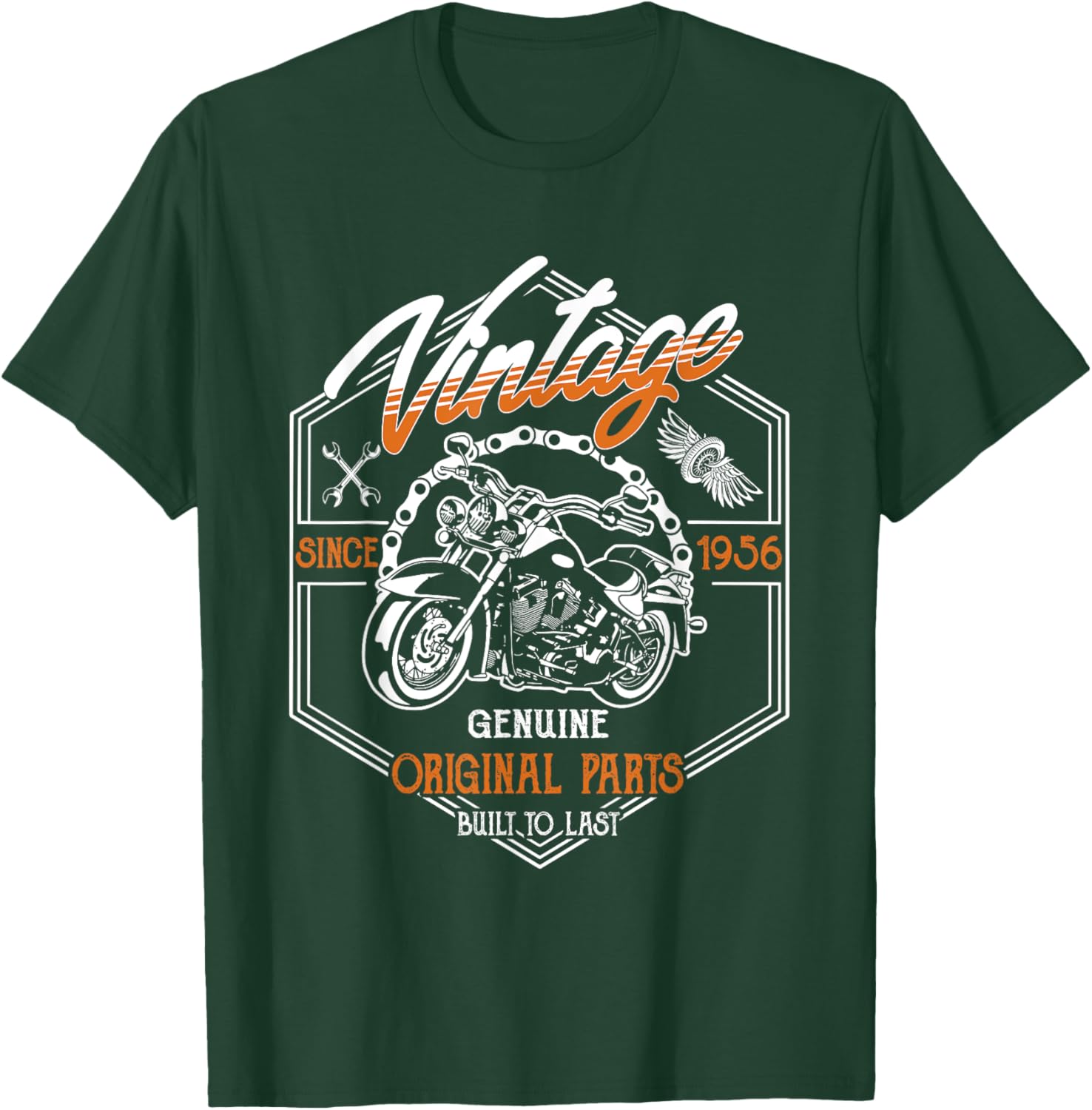 Birthday 1956 Gift Vintage Classic Motorcycle 69 Years T-Shirt - T-Shirt | Forest