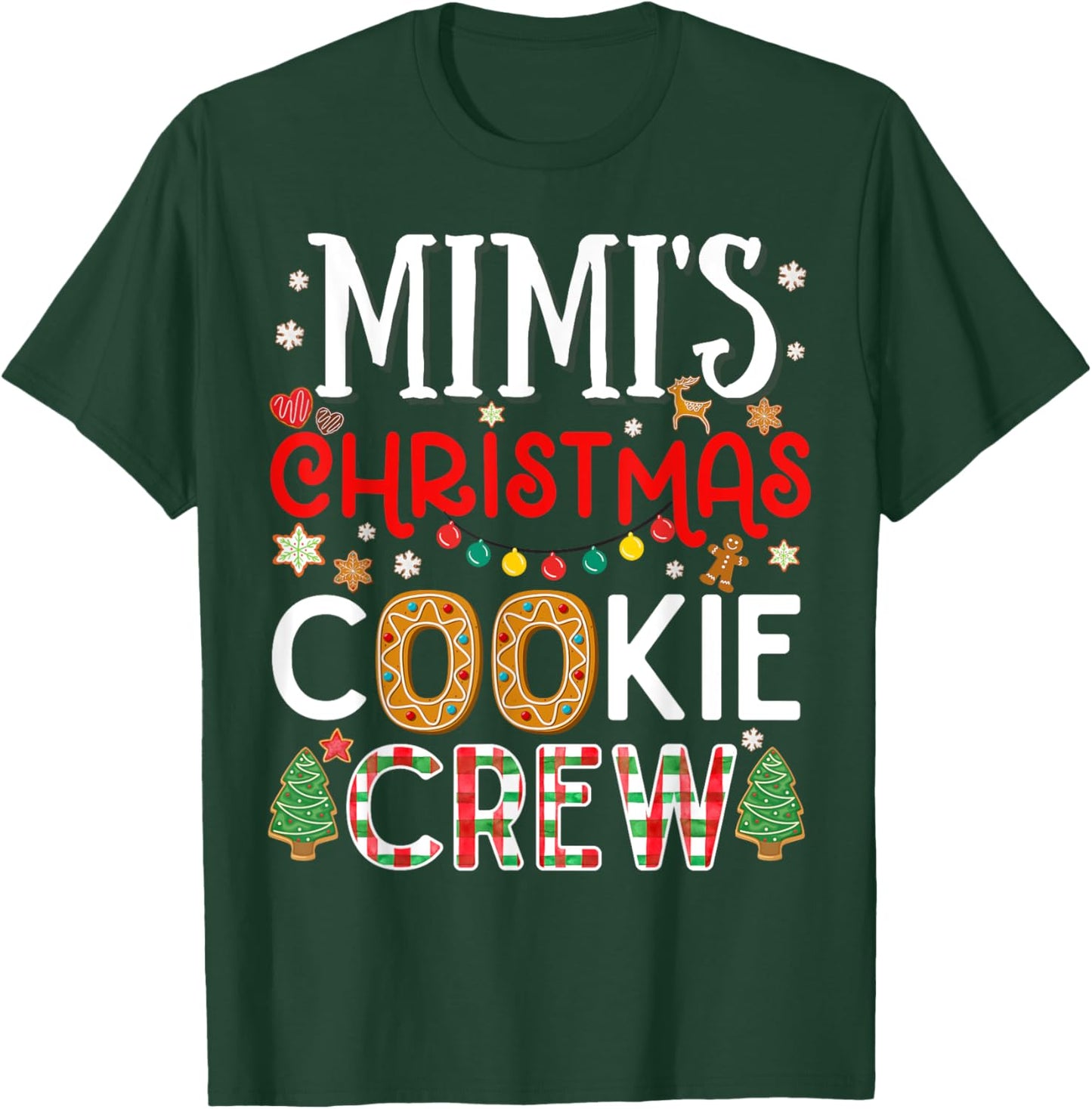Mimi's Christmas Cookie Crew Funny Family Baking Party Cute T-Shirt - T-Shirt | Forest