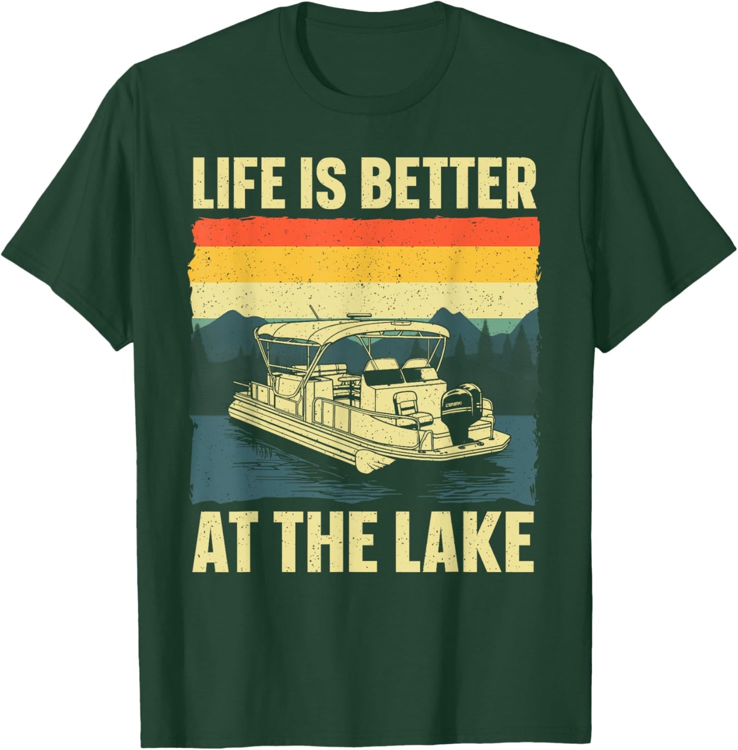 Funny Pontoon Boat Art Women Pontoon Boat Captain T-Shirt - T-Shirt | Forest