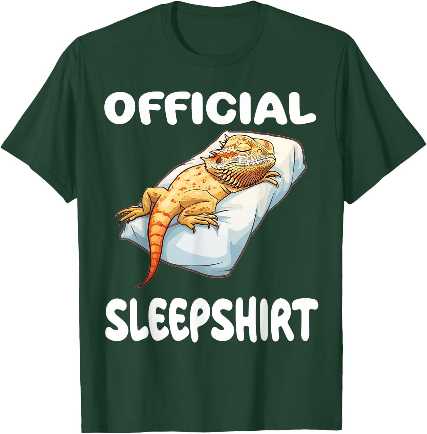 Bearded Dragon Official Sleepshirt Pajamas Nightgown T-Shirt - T-Shirt | Forest