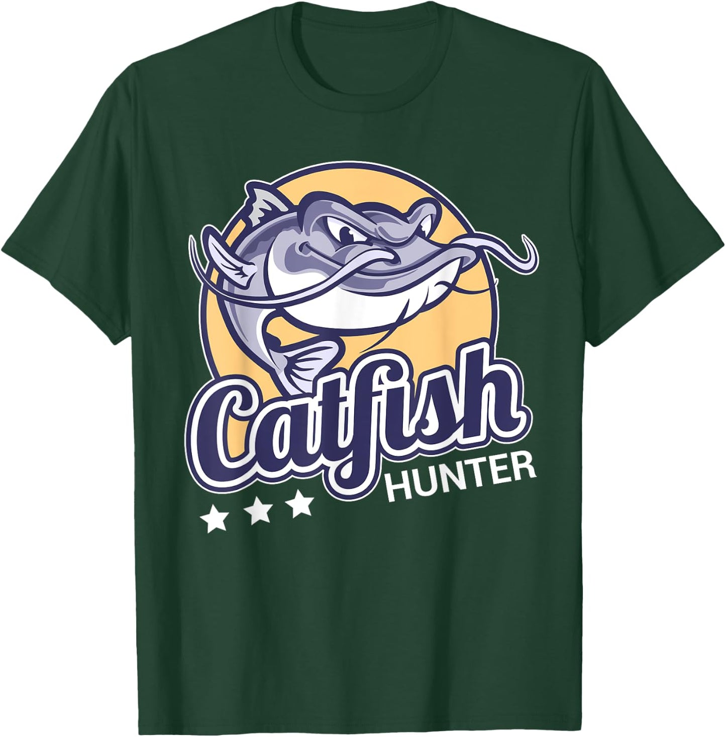 Catfish Hunter for Catfishing Anglers T-Shirt - T-Shirt | Forest
