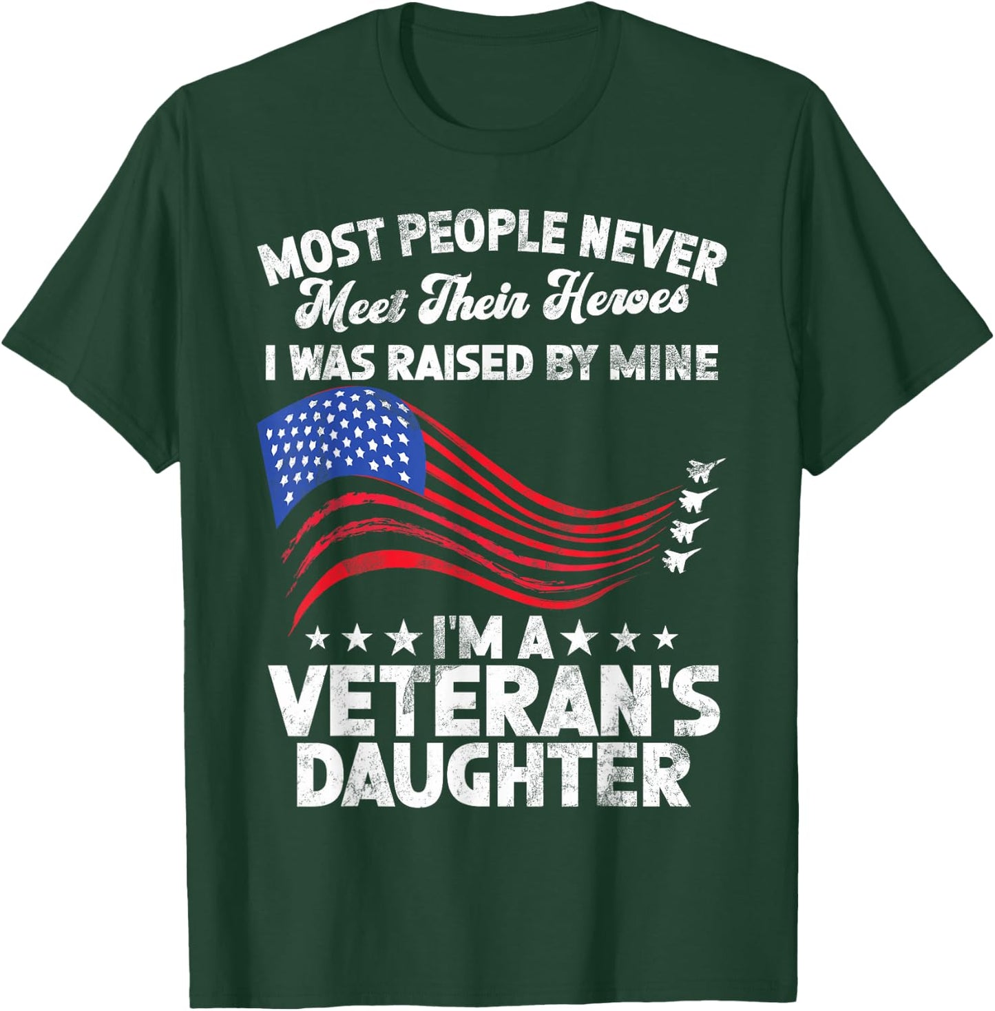 Airforce Veteran Daughter Memorial Day Granddaughter T-Shirt - T-Shirt | Forest