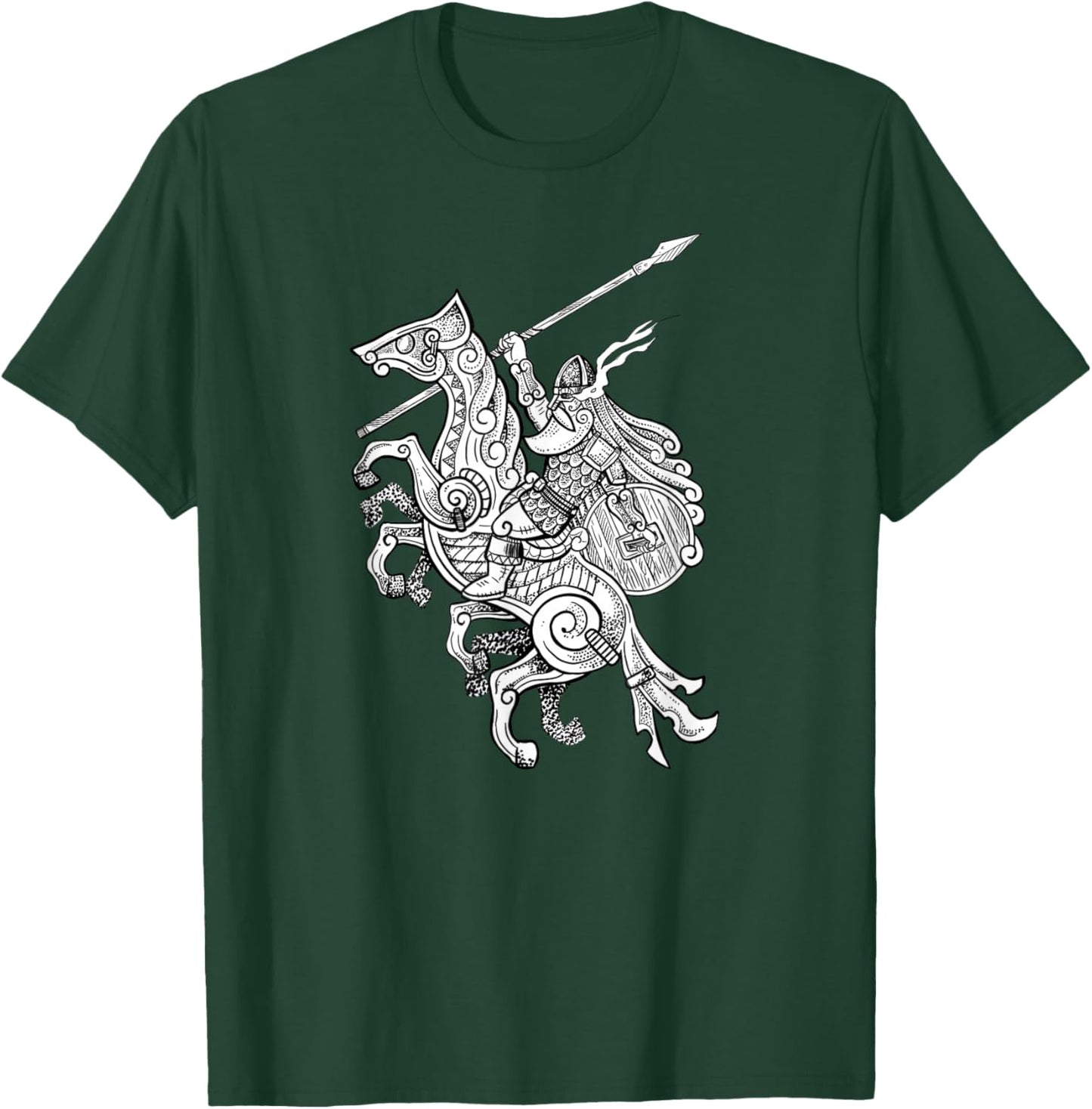 Odin on his horse shirt for vikings nordic style T-Shirt - T-Shirt | Forest