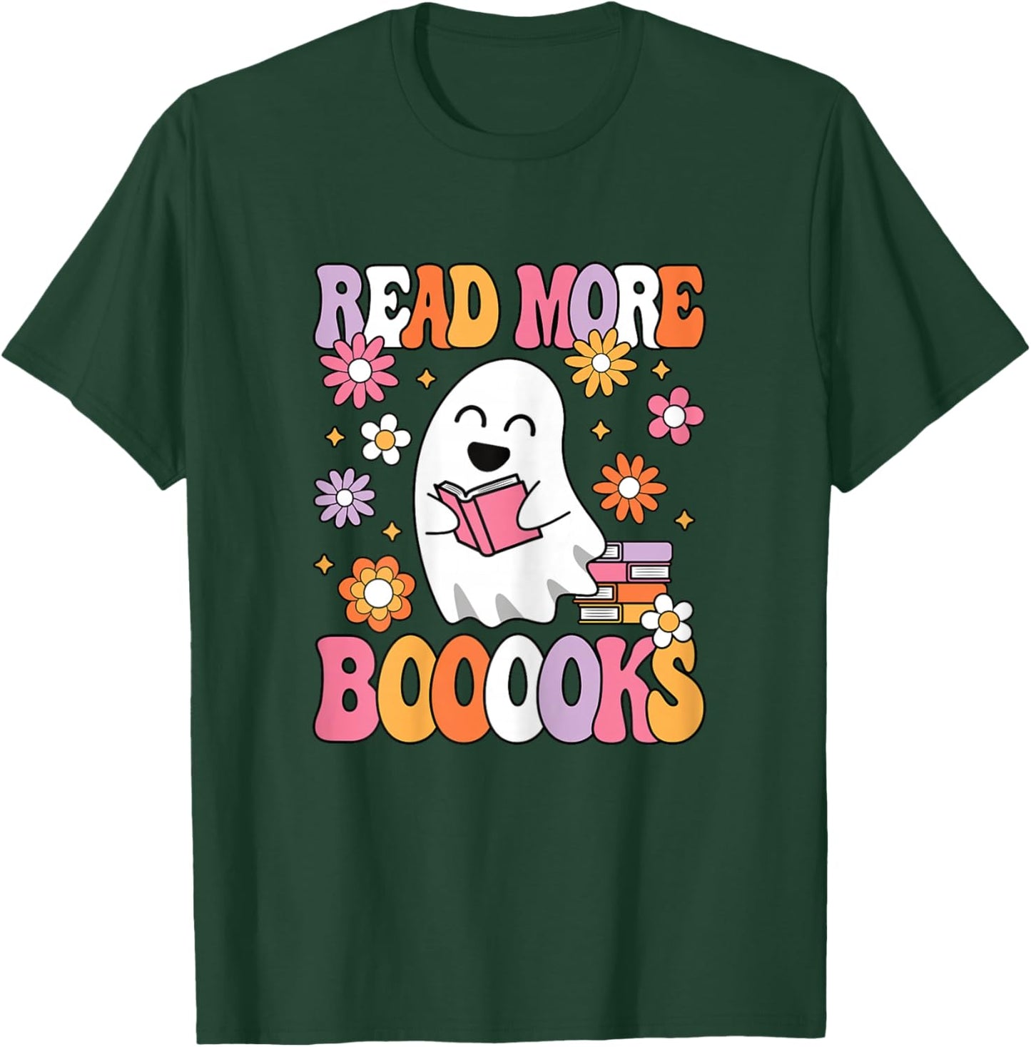 Read More Books Groovy Funny Halloween Teacher Women T-Shirt - T-Shirt | Forest