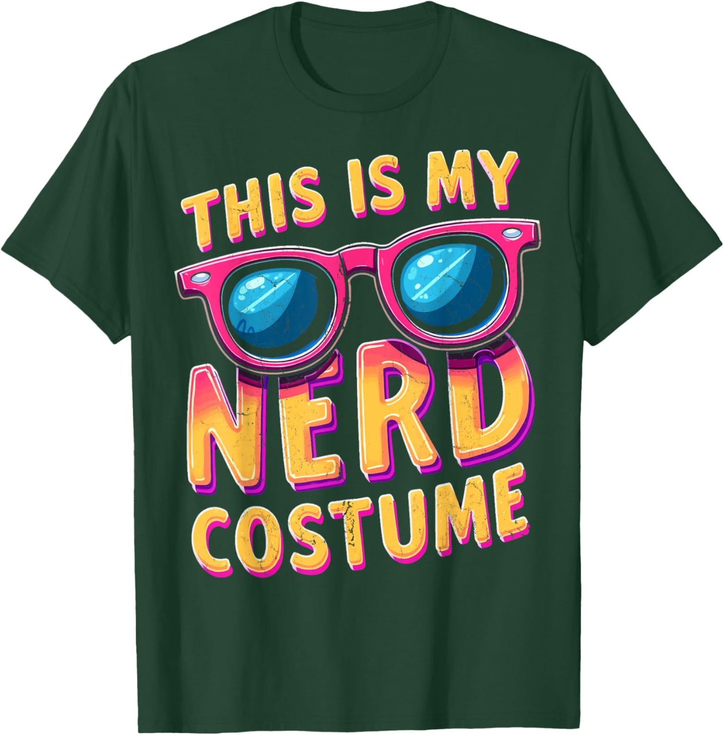 Tech Nerd This Is My Nerd Costume Nerdy Halloween Nerd Humor T-Shirt - T-Shirt | Forest