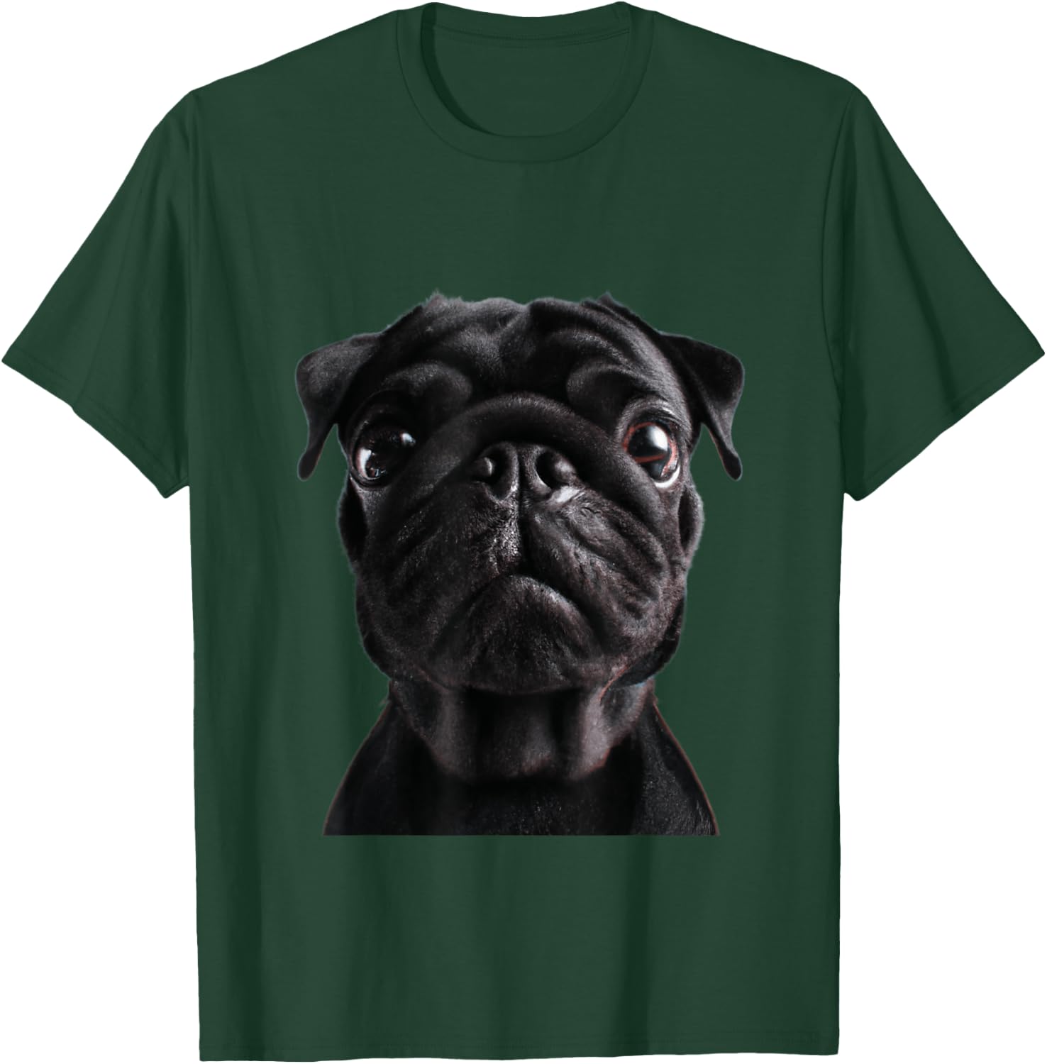 Pug Face for Dog Mom Dad Dad Funny Cute Black Pug Women Kids T-Shirt - T-Shirt | Forest