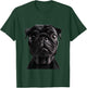 Pug Face for Dog Mom Dad Dad Funny Cute Black Pug Women Kids T-Shirt - T-Shirt | Forest