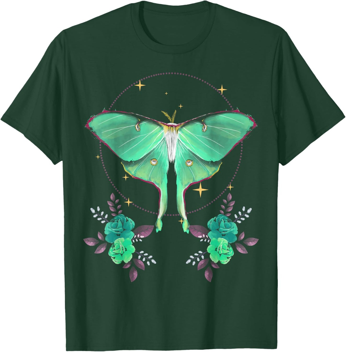 Cute Luna Moth Beautiful Butterfly Insect Lover Themed T-Shirt - T-Shirt | Forest