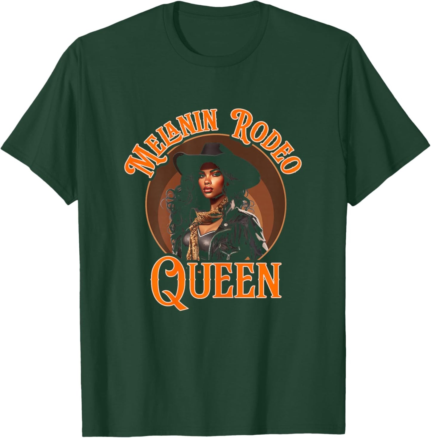 Melanin Rodeo Queen Bronc Riding African American T-Shirt - T-Shirt | Forest
