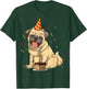 SurrealPug Co. Pug Theme - Men's Black Cartoon Animal Print Pug Birthday Party - Small T-Shirt - T-Shirt | Forest