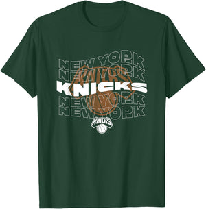 NBA New York Knicks Wave Outline Team Logo T-Shirt - T-Shirt | Forest