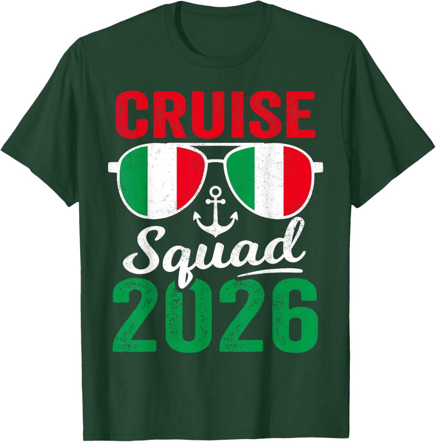 Italy Cruise Squad 2026 Summer Vacation Matching Family T-Shirt - T-Shirt | Forest