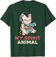 Gaming My Spirit Animal Kawaii Cat Ramen Funny Gamer Cat T-Shirt - T-Shirt | Forest