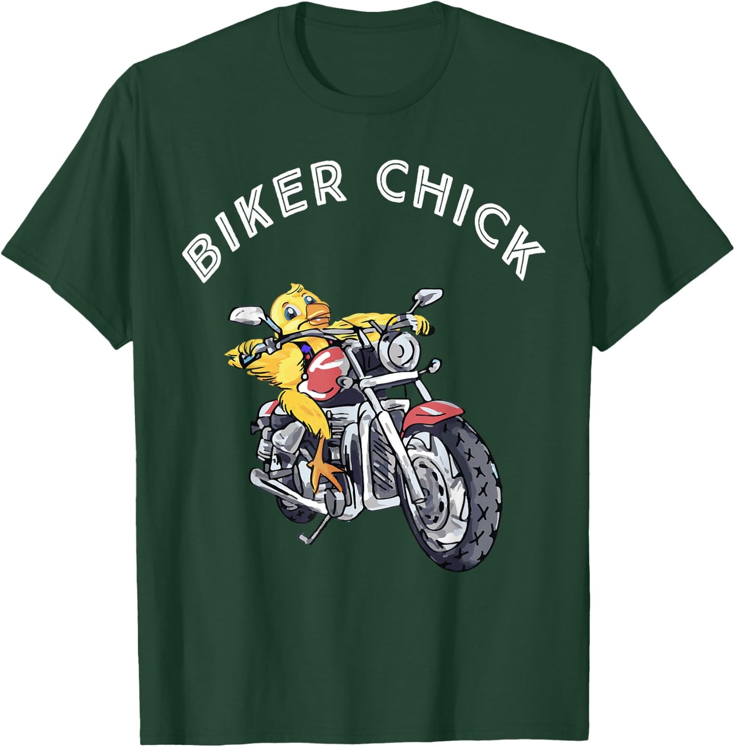 Cool Biker Chick T-Shirt - T-Shirt | Forest