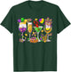 Mardi Gras Glass Of Wine Funny Drinking Wine Festival Parade T-Shirt - T-Shirt | Forest