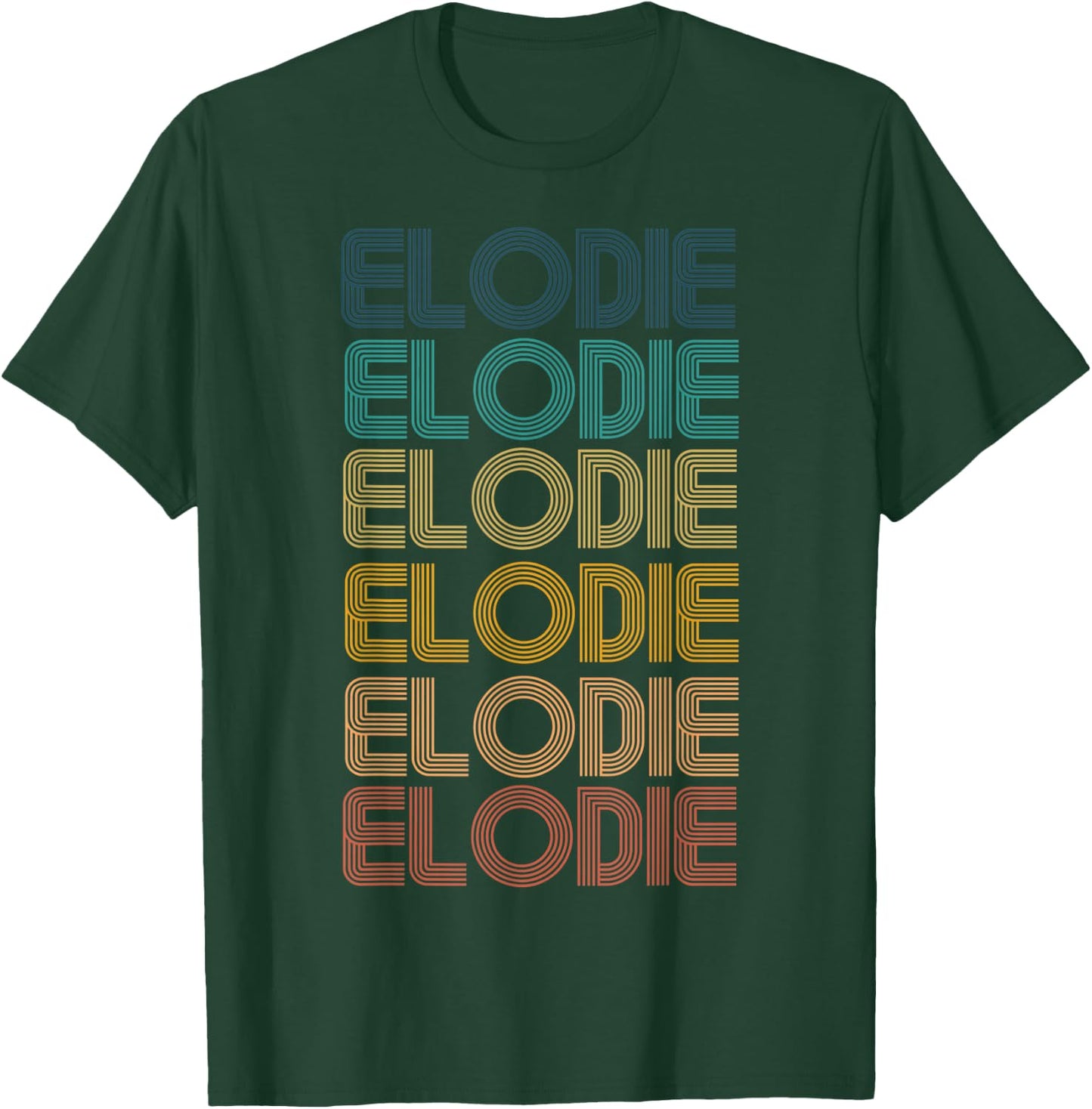 Retro Vintage ELODIE Classic Name Cool 80s 90s T-Shirt - T-Shirt | Forest