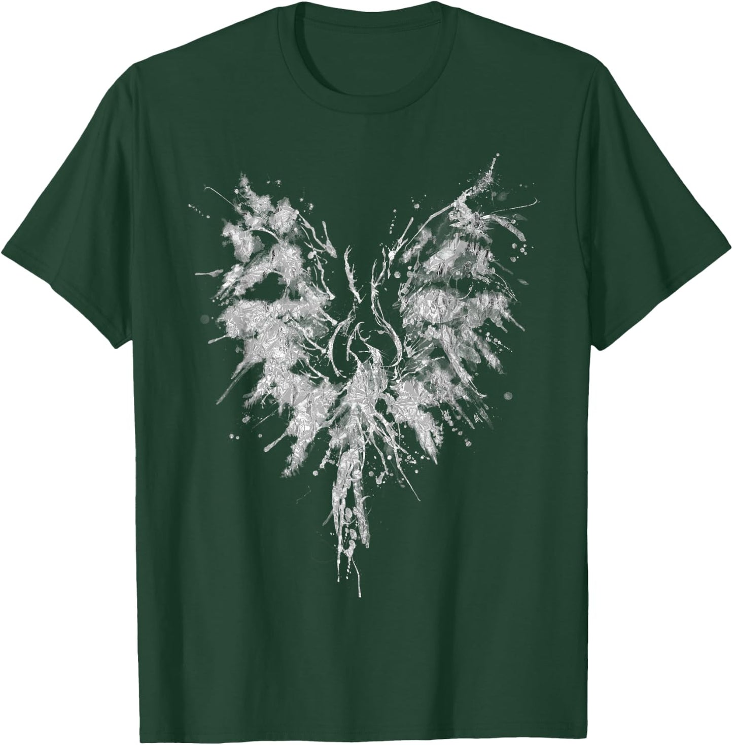 Abstract Watercolor Phoenix Inkblot Bird T-Shirt - T-Shirt | Forest