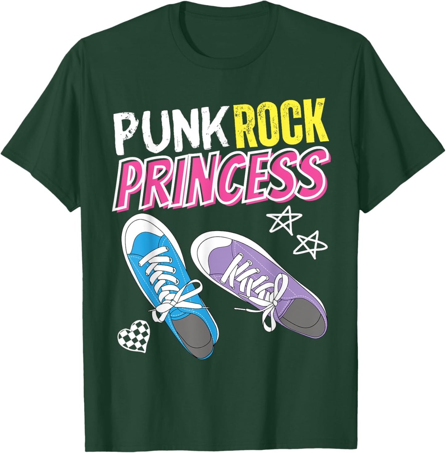 Punk Rock Princess for Girls who Love Punkrock Music & Bands T-Shirt - T-Shirt | Forest