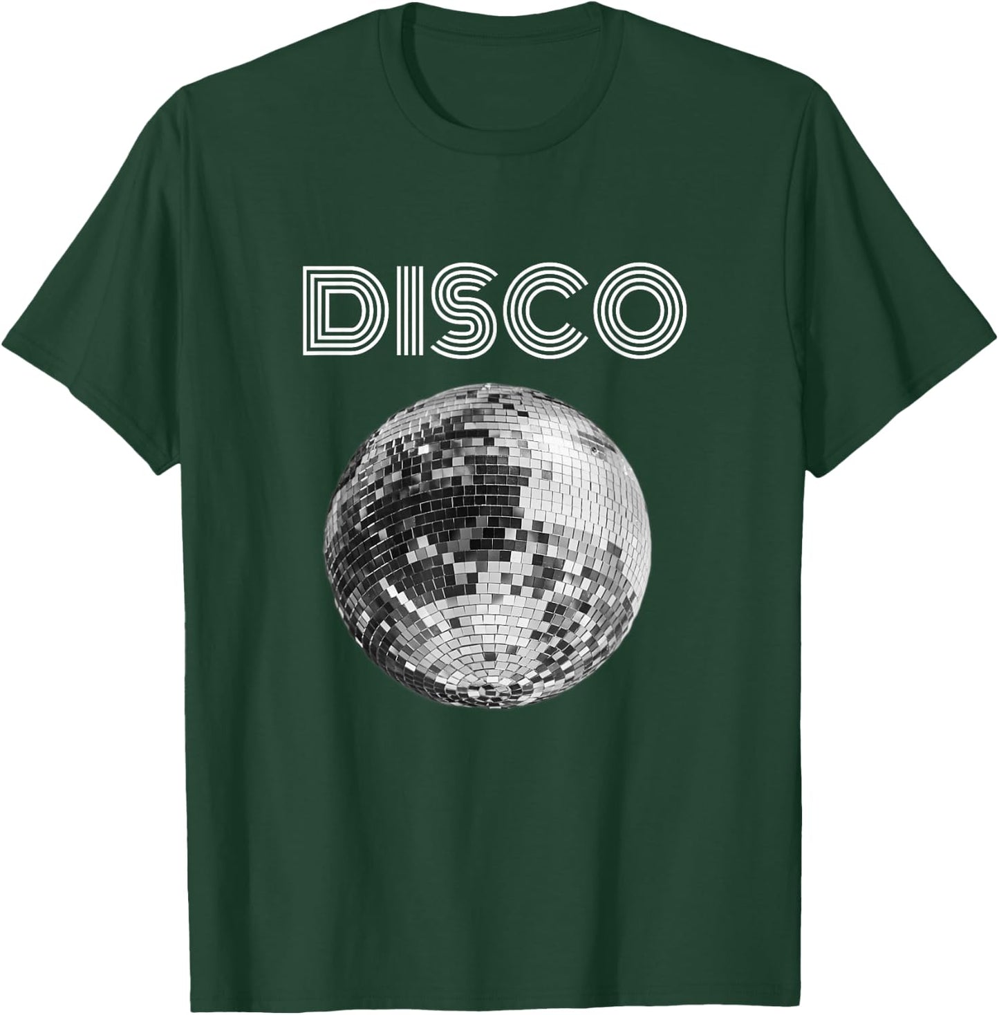 Black and White Disco Ball Club Retro T-Shirt - T-Shirt | Forest