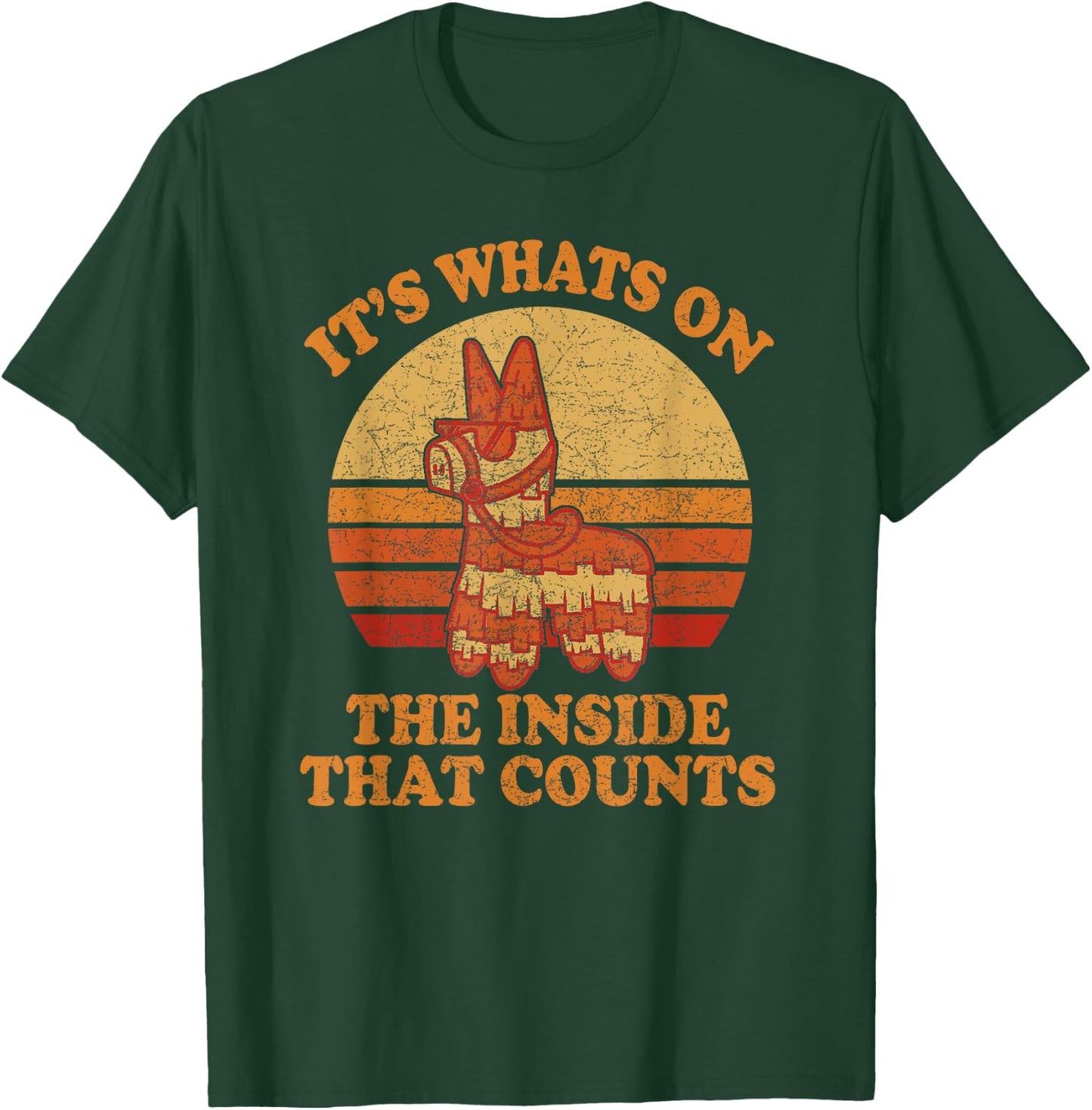Its Whats on the Inside that Counts - Retro Donkey Pinata T-Shirt - T-Shirt | Forest