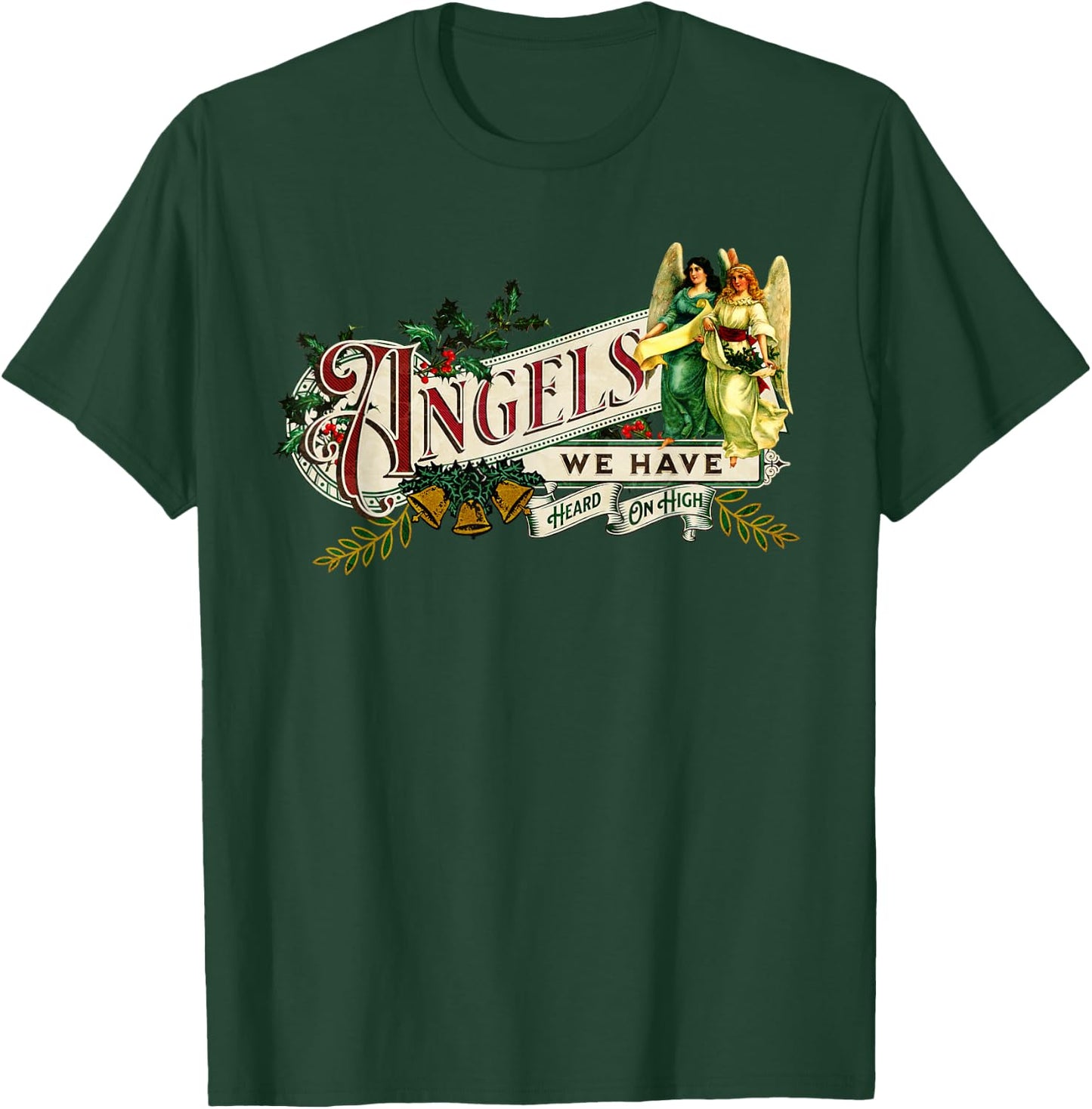 Angels We Have Heard On High Victorian Christmas Carol Music T-Shirt - T-Shirt | Forest