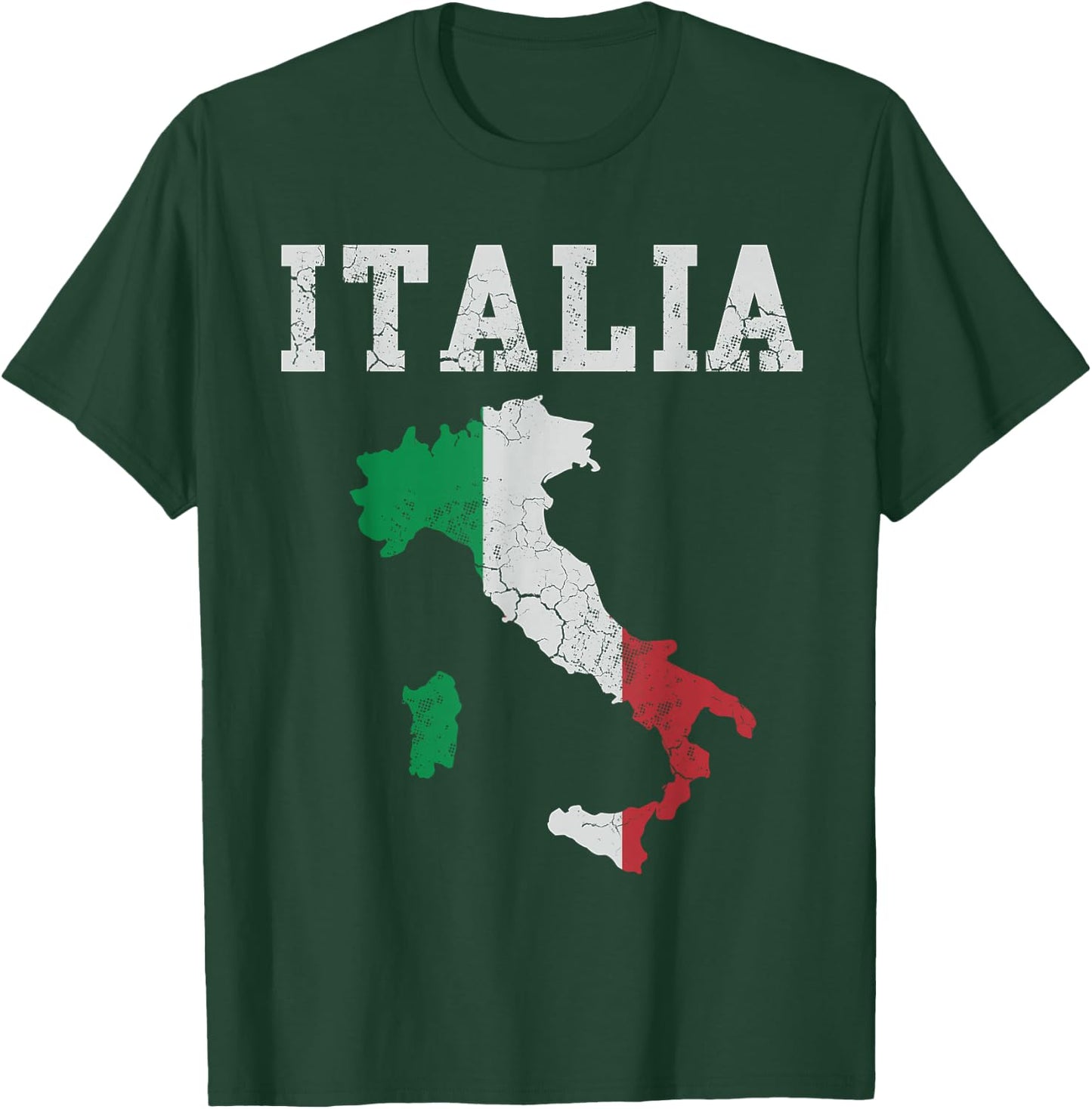 Italia Italy Flag Map Italian Italiano Family T-Shirt - T-Shirt | Forest