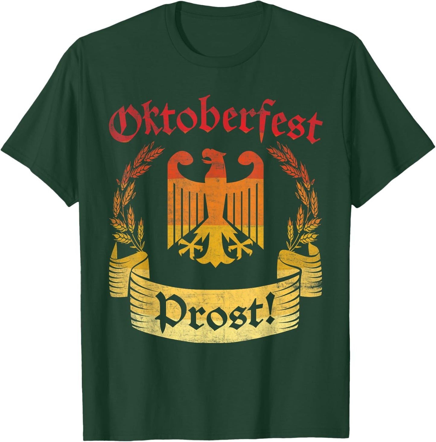 Retro Oktoberfest Shirt Eagle Prost Patriotic German T-Shirt - T-Shirt | Forest