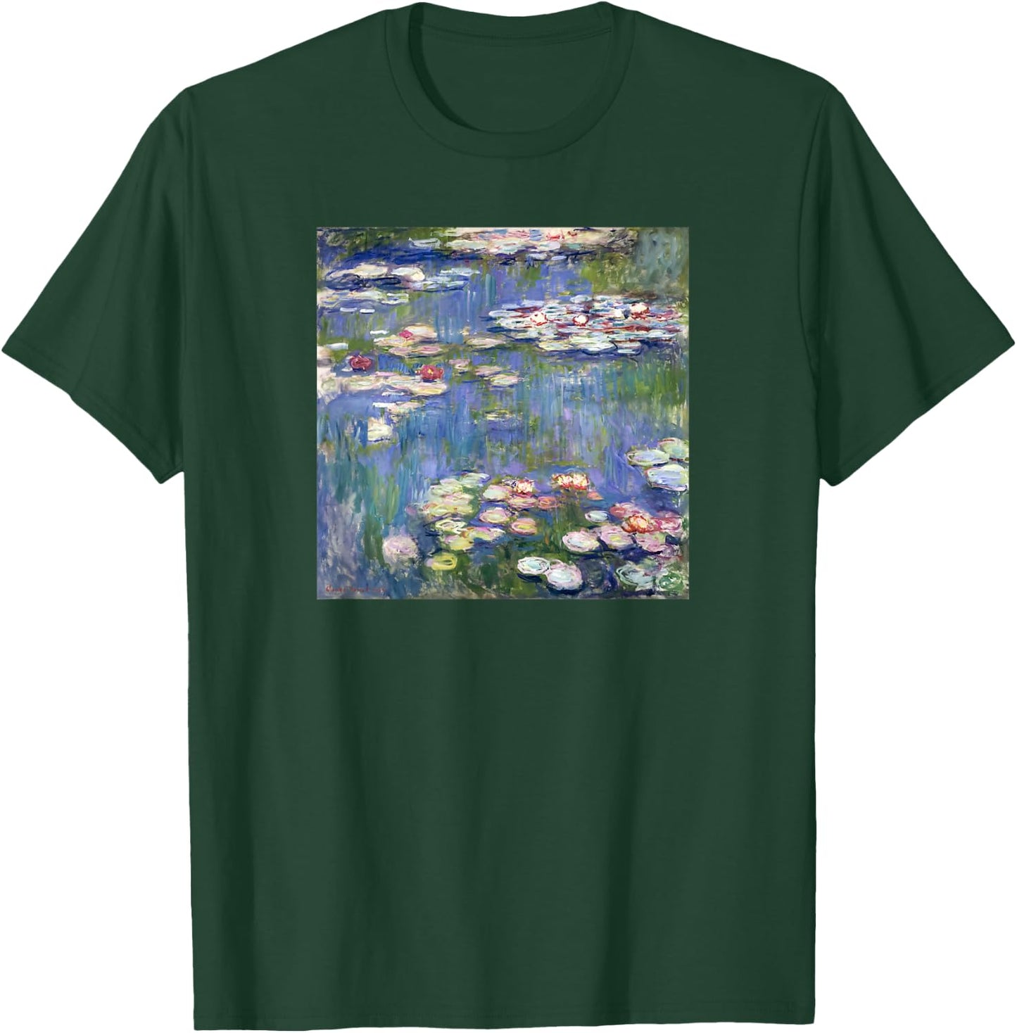 Monet's Water Lilies Modern Art Impressionism Painting Cover T-Shirt - T-Shirt | Forest