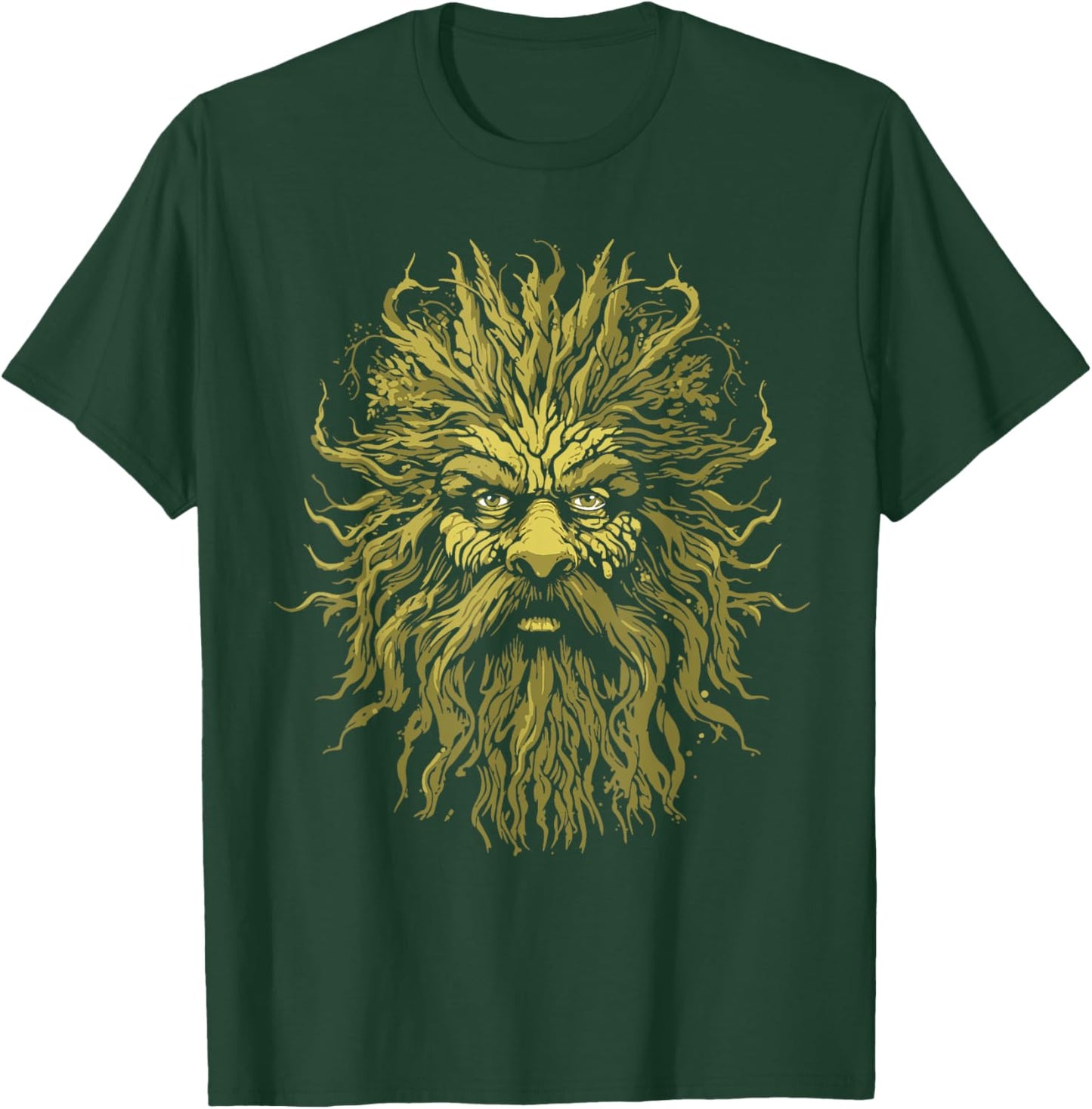 Sasquatch Nature Tree Beard Man T-Shirt - T-Shirt | Forest
