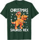 Christmas Saurus Rex Gingerbread Man Cookie TRex Boys Kids T-Shirt - T-Shirt | Forest