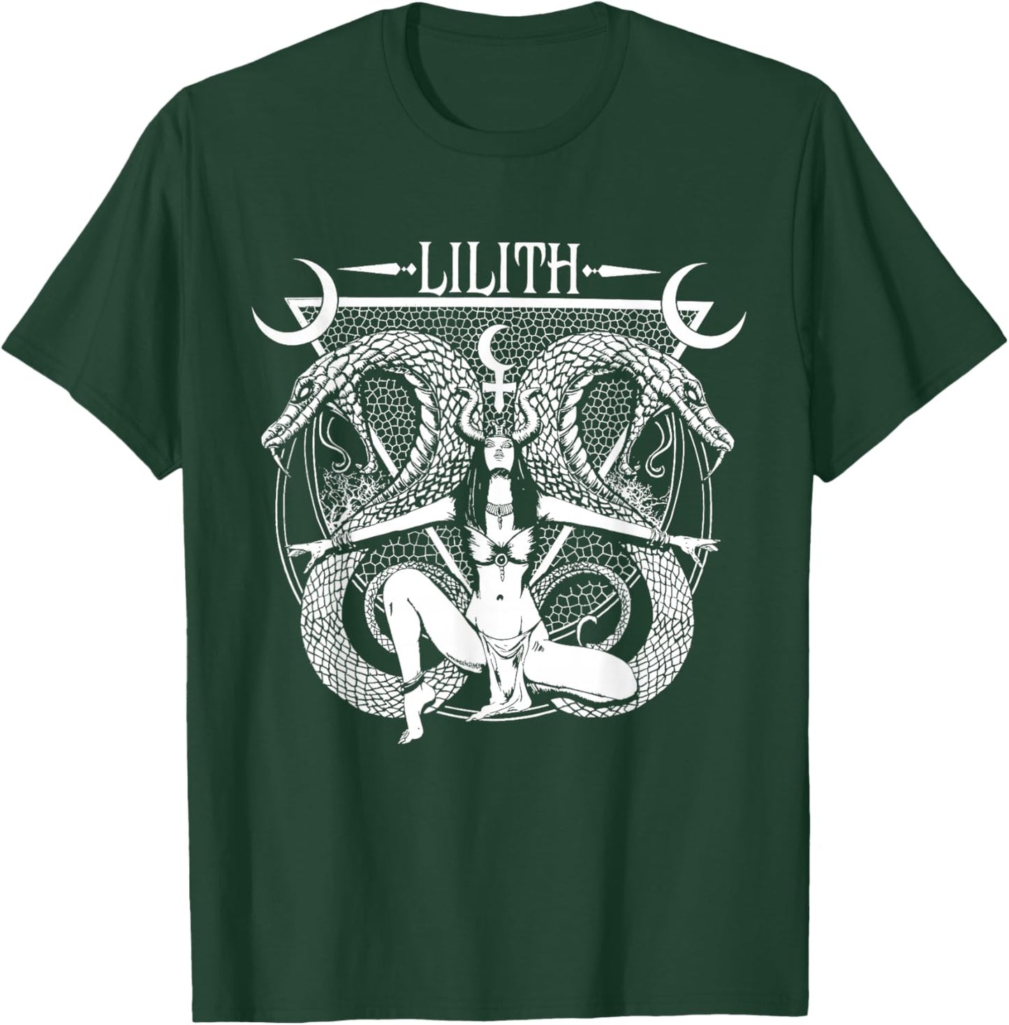 Lilith | Goddess | Tarot Card | Book of Shadows T-Shirt - T-Shirt | Forest