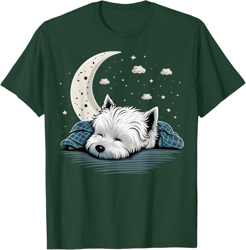 Napping Westie pajama West Highland White Terrier Sleeping