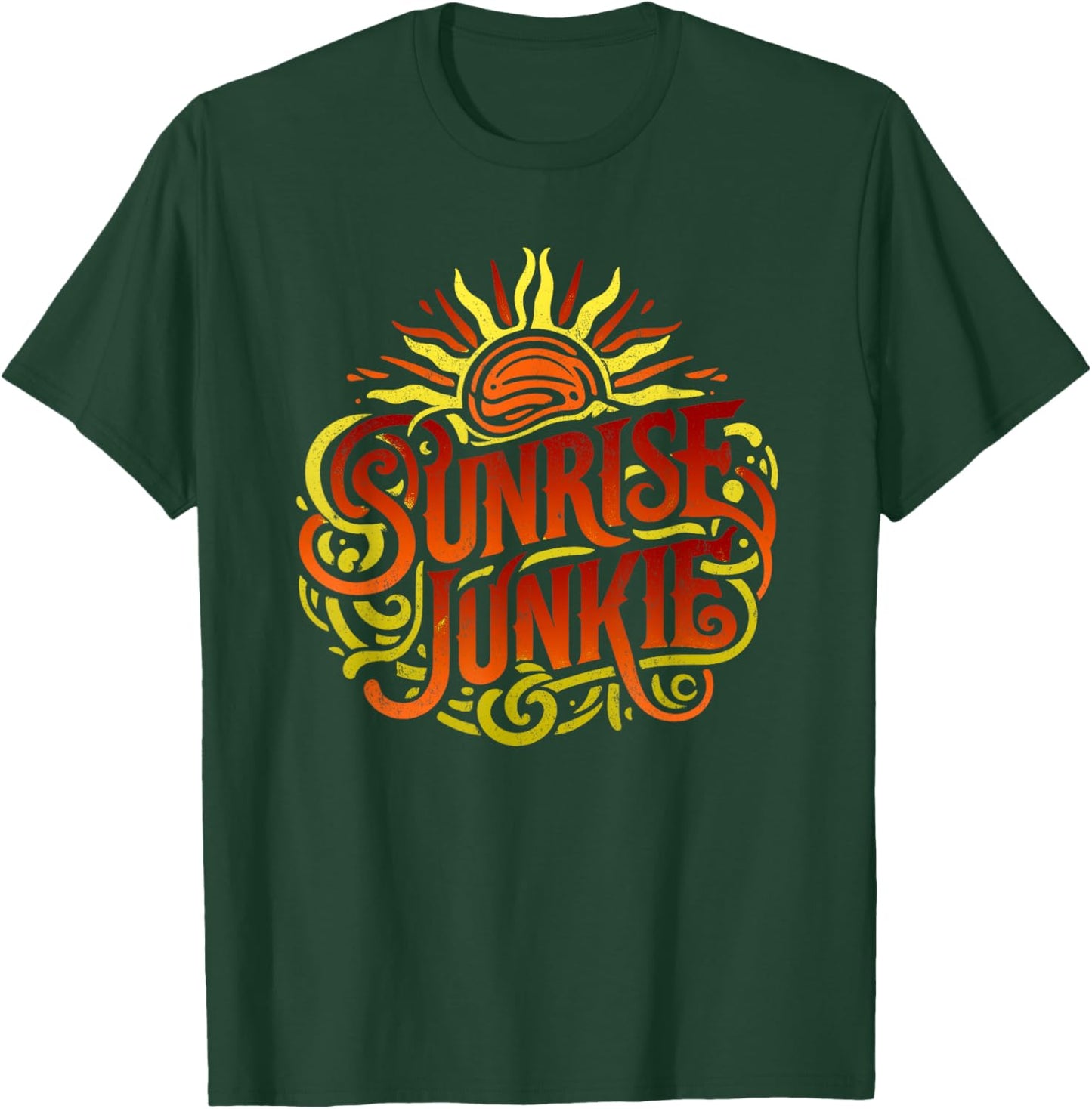 Sunrise Junkie for Early Birds and Morning People T-Shirt - T-Shirt | Forest