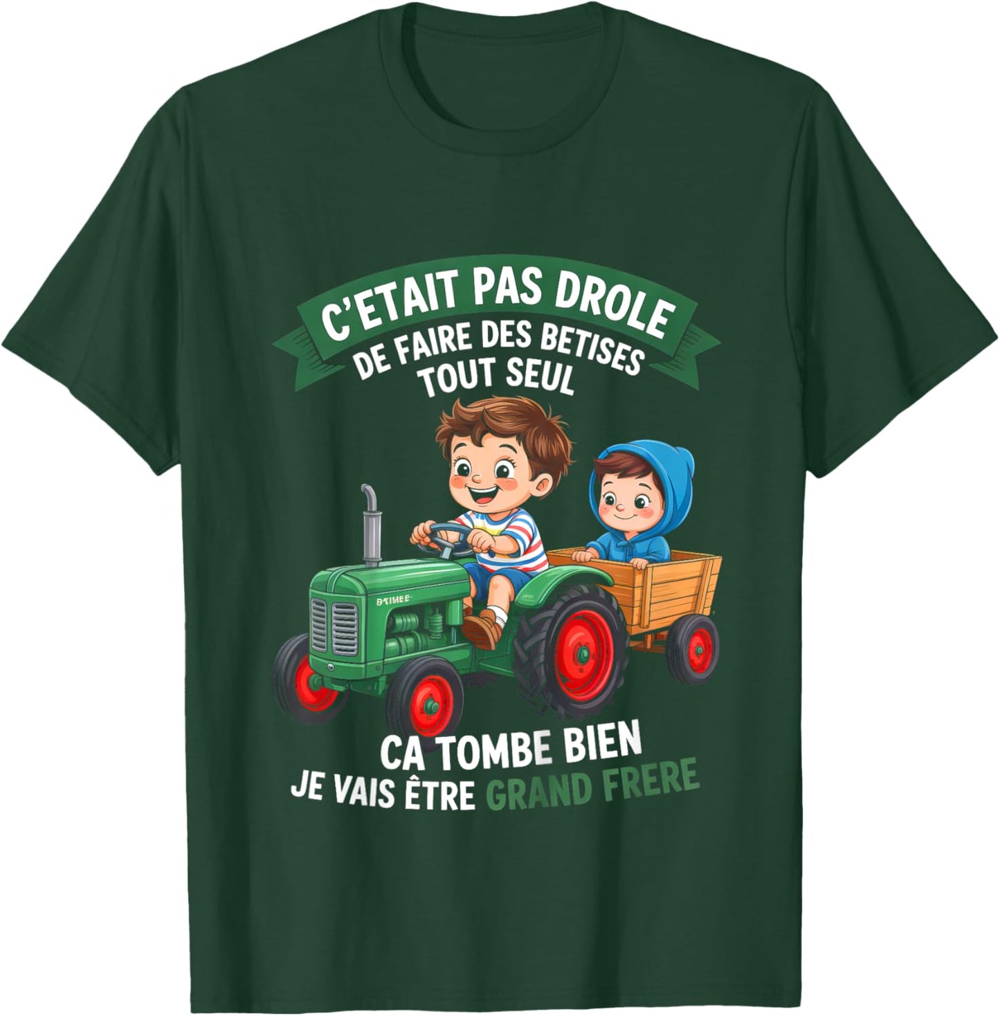 Child Child Big Brother on Mission - Announcement Pregnancy Boys T-Shirt - T-Shirt | Forest