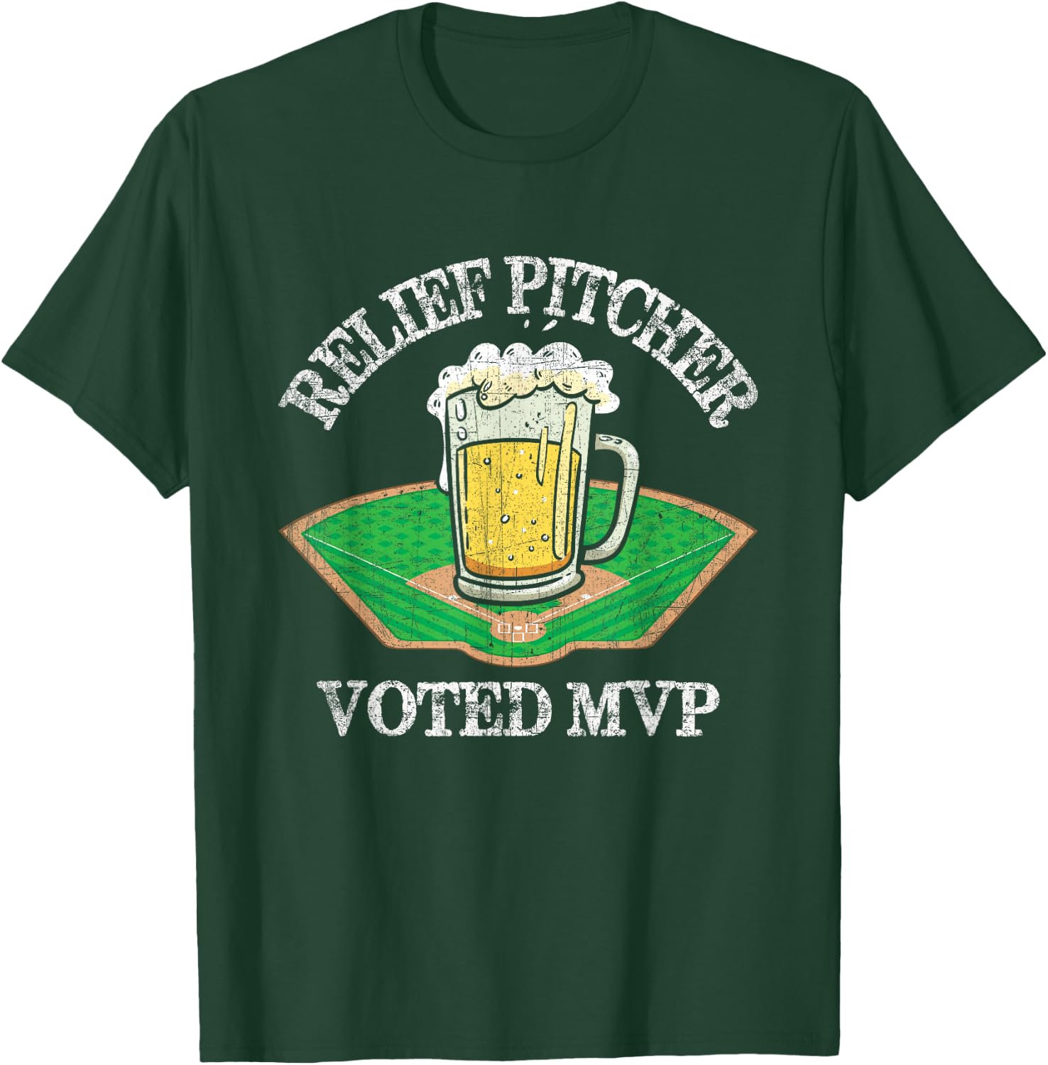 Funny Beer and Baseball Relief Jug T-Shirt - T-Shirt | Forest