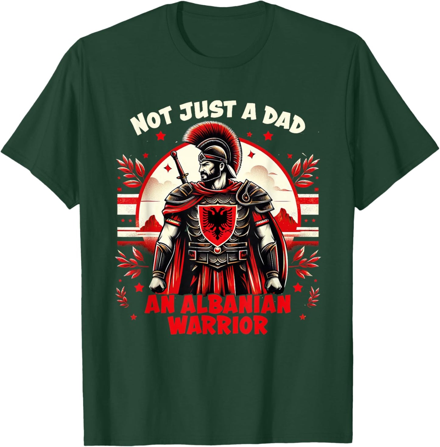 Albanian Father's day Skenderbeg Albania proud Albanian Dad T-Shirt - T-Shirt | Forest