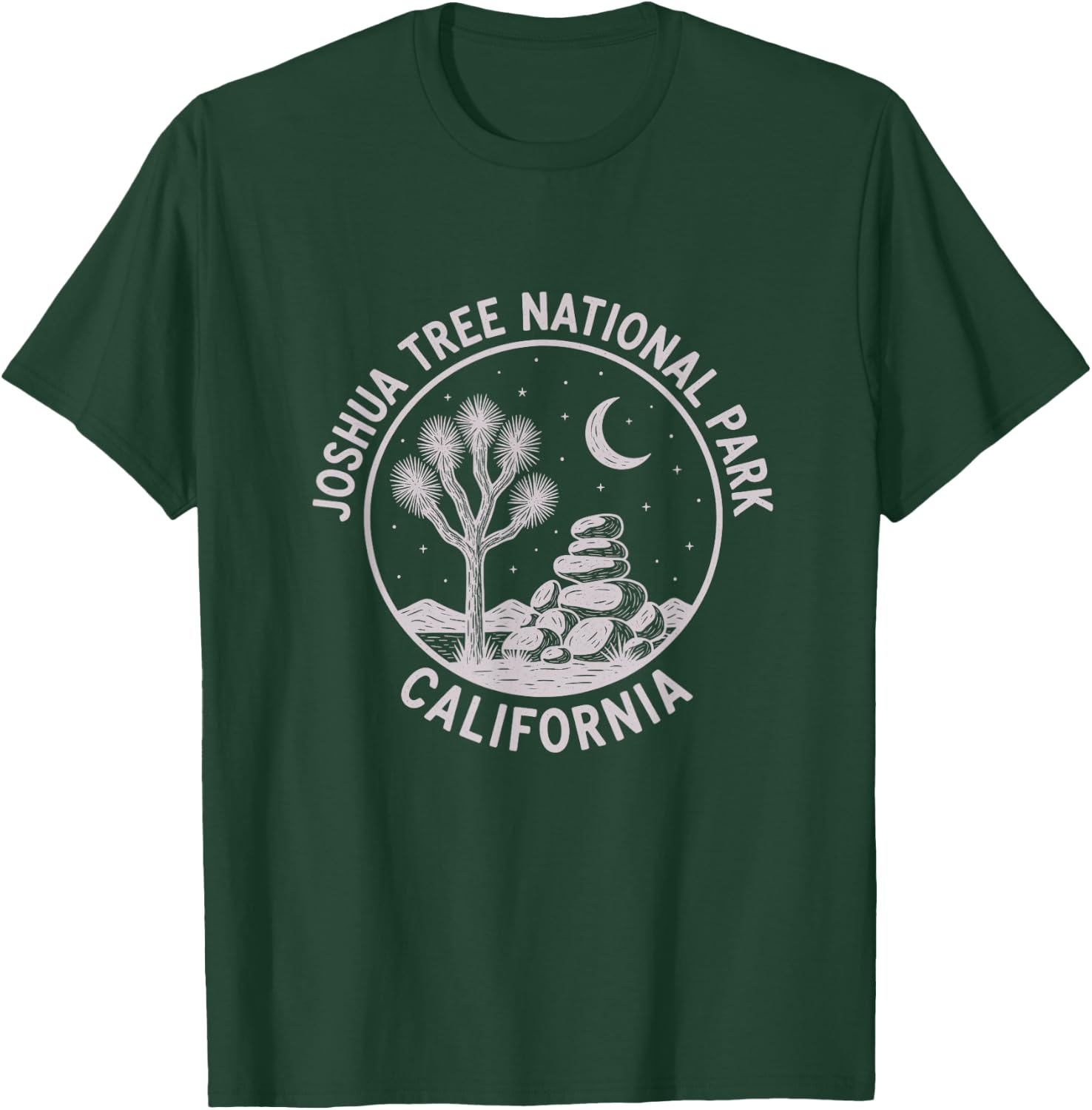 Vintage Joshua Tree National Park California Sketch Design T-Shirt - T-Shirt | Forest