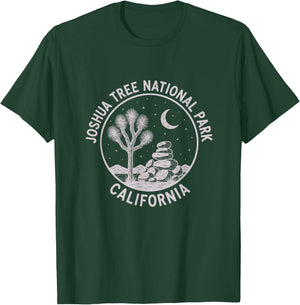 Vintage Joshua Tree National Park California Sketch Design T-Shirt - T-Shirt | Forest