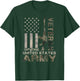 US Army | Military Green Camo Flag Retro Design Gift T-Shirt - T-Shirt | Forest