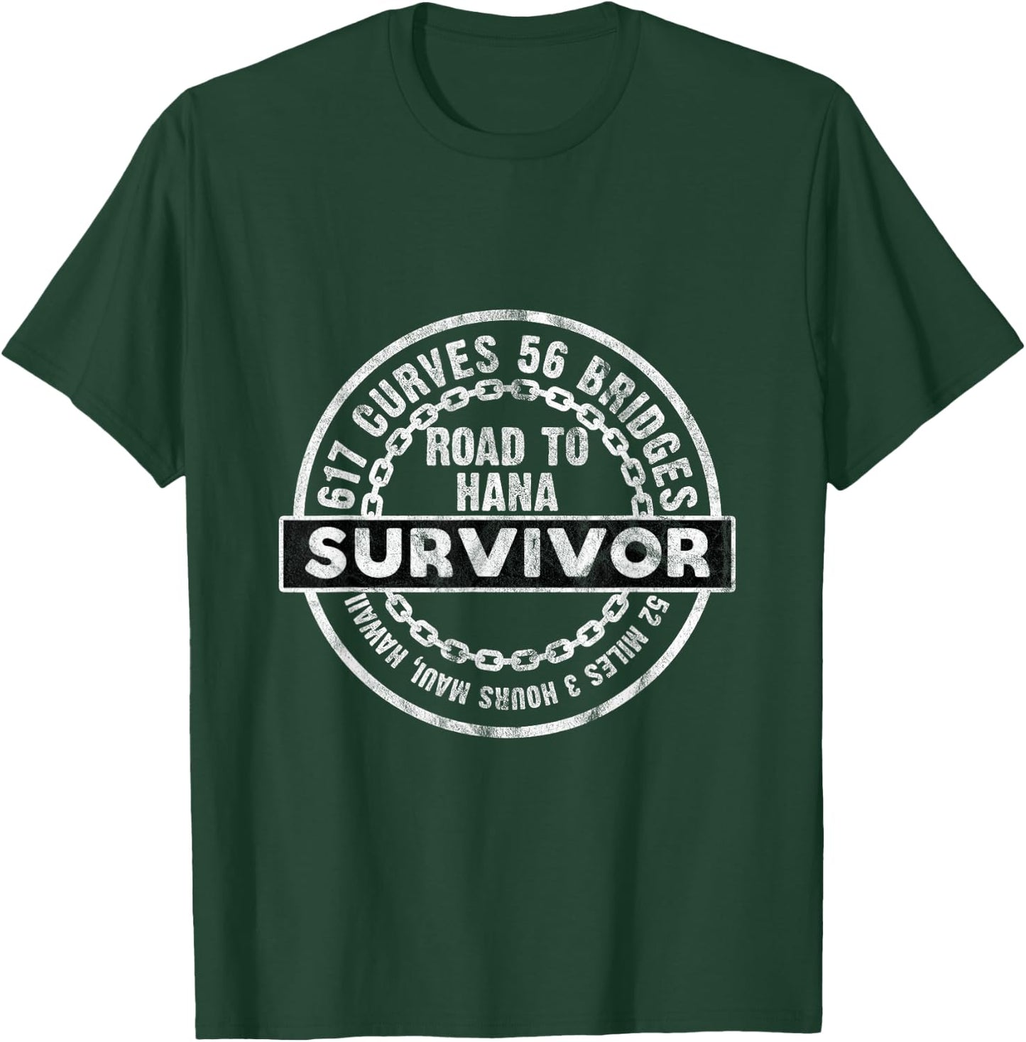 RJC Road to Hana Survivor Maui Hawaii Trip Adventure T-Shirt - T-Shirt | Forest