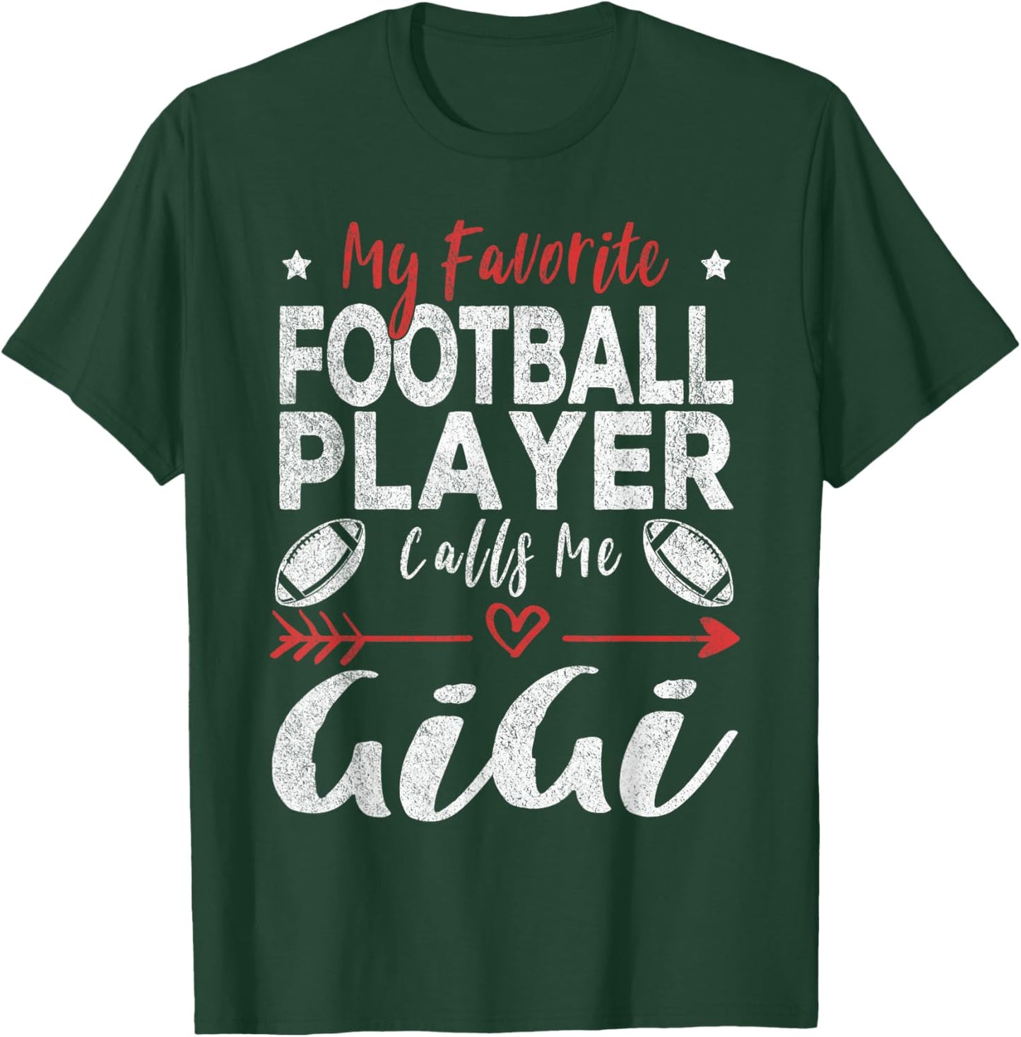 My Favorite Football Player Calls Me Gigi Football Grandma T-Shirt - T-Shirt | Forest