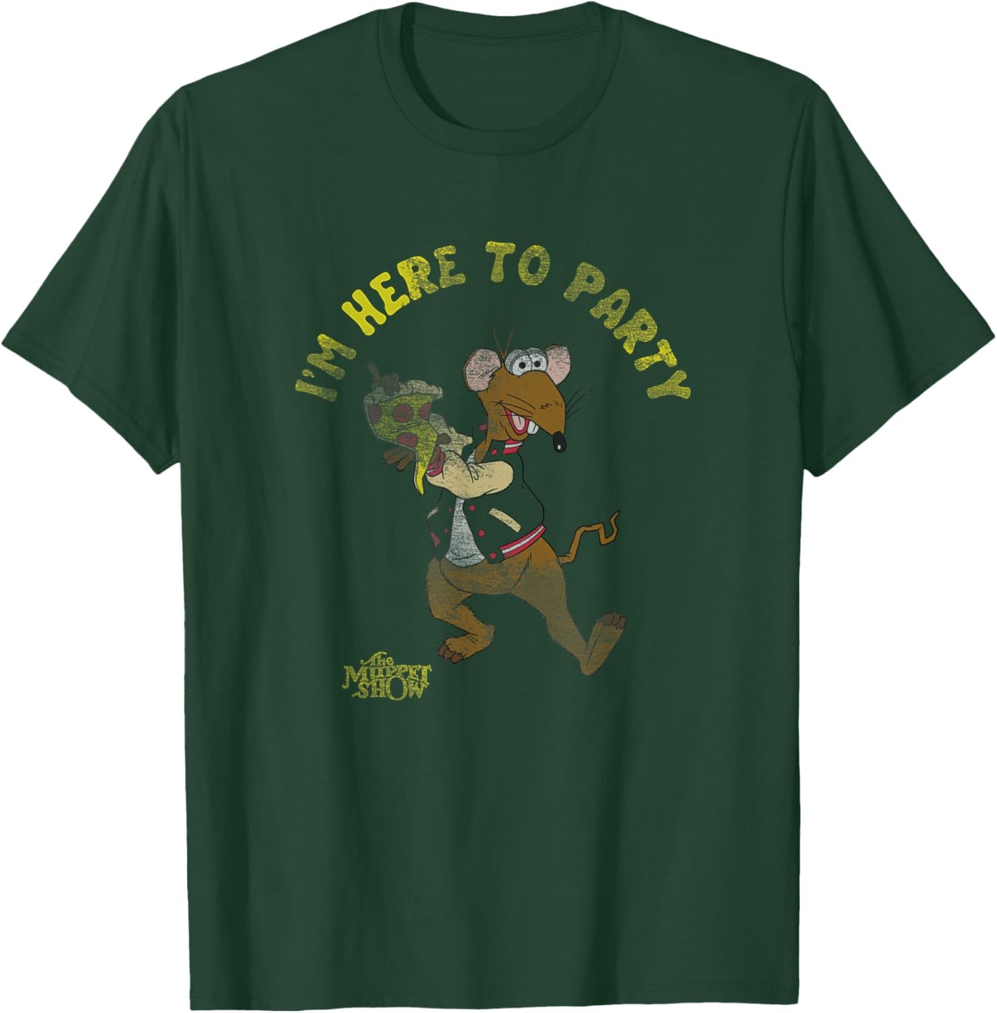 Disney The Muppets Show I'm Here To Party Rizzo Retro Poster T-Shirt - T-Shirt | Forest