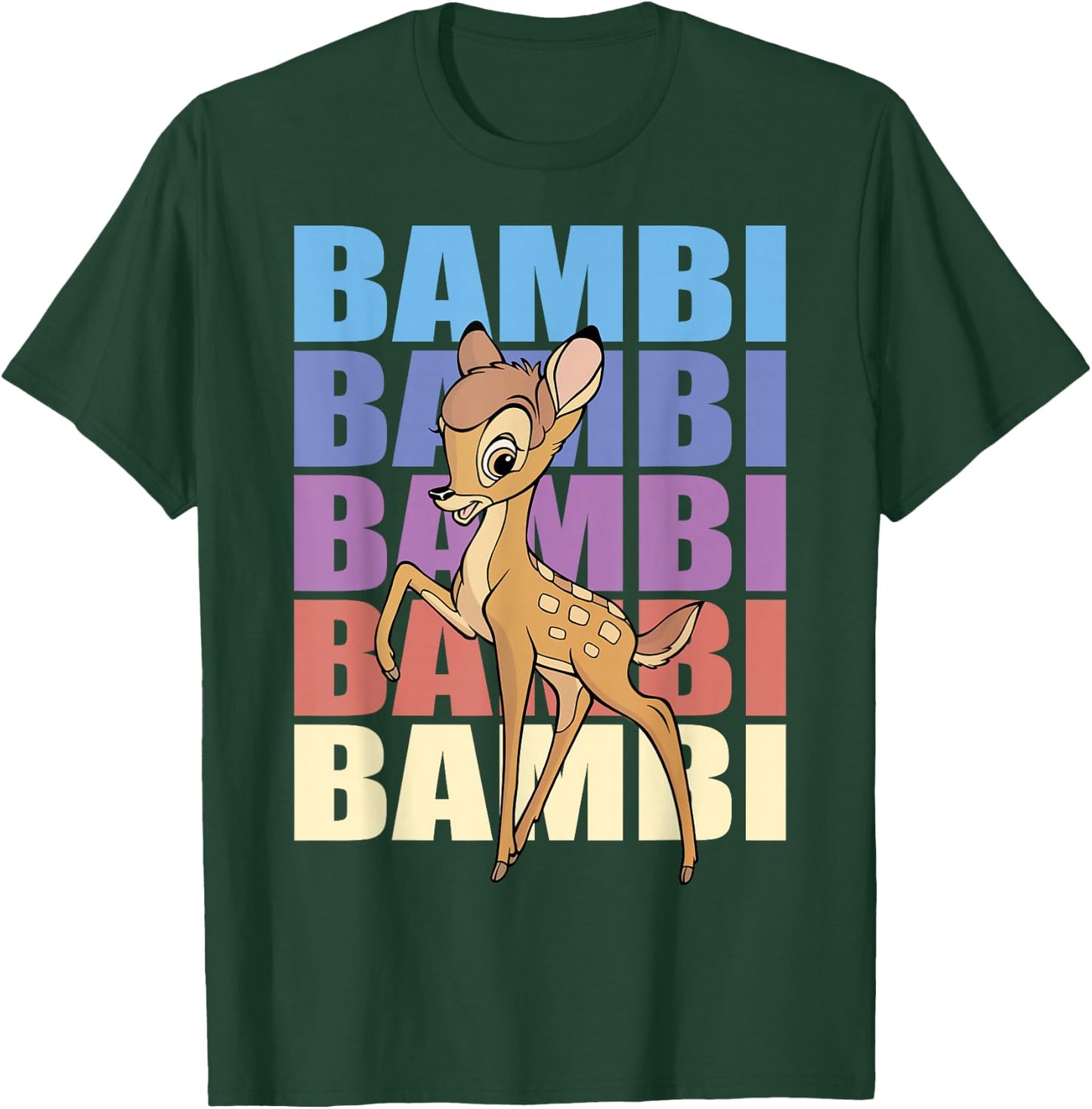 Disney Bambi Name Stack Portrait T-Shirt - T-Shirt | Forest