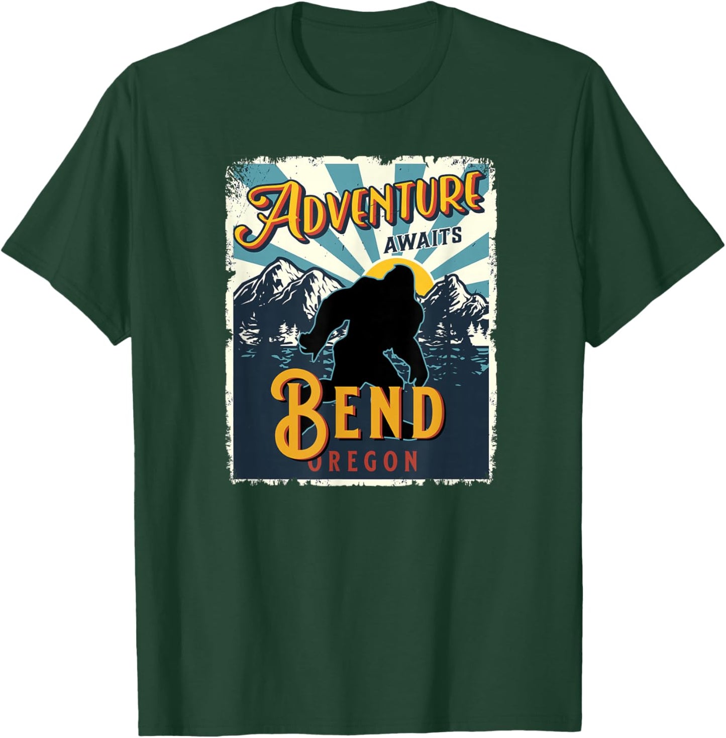 Bend Oregon USA Sasquatch Big Foot Bigfoot Souvenir T-Shirt - T-Shirt | Forest