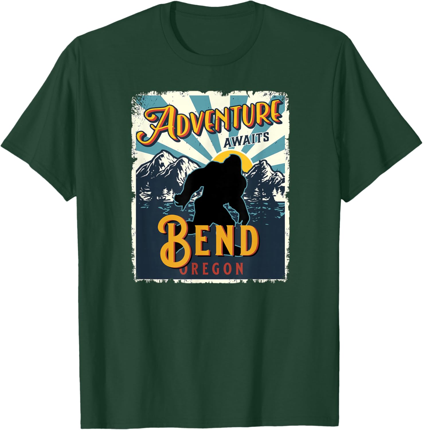 Bend Oregon USA Sasquatch Big Foot Bigfoot Souvenir T-Shirt - T-Shirt | Forest